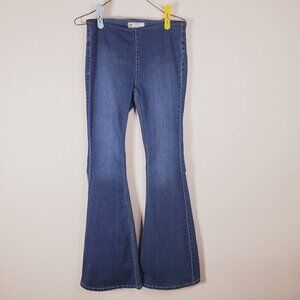 Free People Womens Flare Jeans W27 Blue Denim Bell Bottom 61855-16515125 Boho